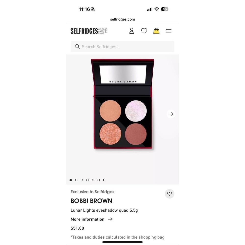 Bobbi Brown Lunar Lights Eyeshadow Quad .04oz / 1.3g Each Limited Edition